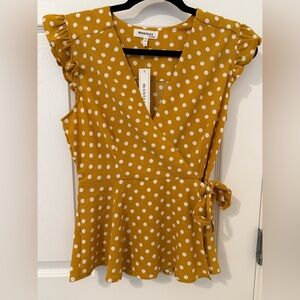 Yellow Polka Dot Top